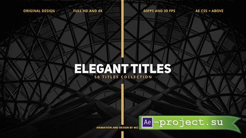 Videohive: 50 Elegant Titles - Project for After Effects 