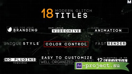 Videohive: Modern Glitch Titles 17754081 - Project for After Effects 