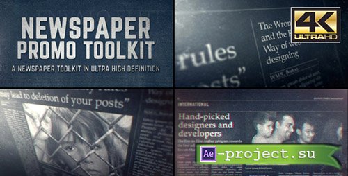 Videohive: Newspaper Promo Toolkit - Project for After Effects 