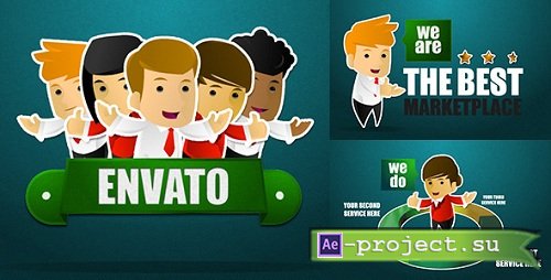 Corporate Sticker Cartoon with Kinetic Typo 5108526 Videohive - After Effects Template