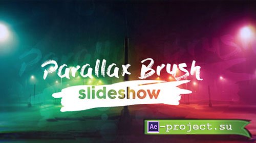 Videohive: Parallax Brush Slideshow - Project for After Effects 