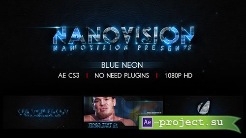 Videohive: Blue Neon V.1 - 6030075- Project for After Effects