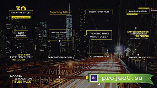 Videohive: 30 Brand New Titles - Project for After Effects 