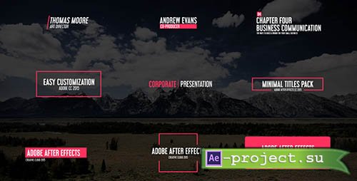 Videohive: Minimal & Corporate Titles - Project for After Effects 