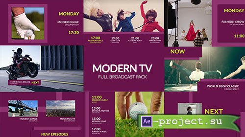 Videohive: Modern TV - Full Broadcast Pack - Project for After Effects