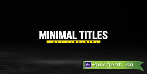 Videohive: Minimal Titles Pack 18237383 - Project for After Effects 