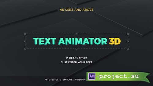 Videohive: Text Animator 03: 3D Corporate Titles - Project for After Effects