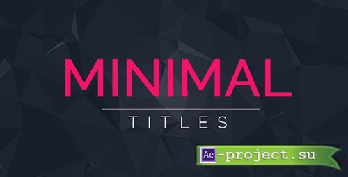 Videohive: 33 Minimal Titles - Project for After Effects 