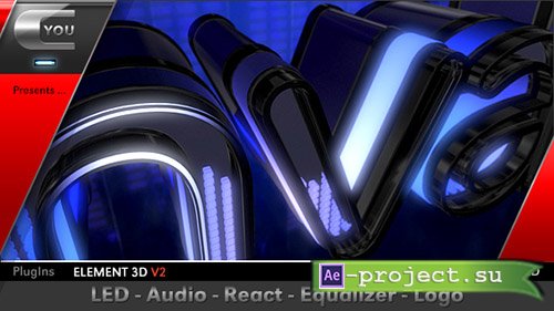Videohive: LED Audio React Equalizer Logo - Project for After Effects 