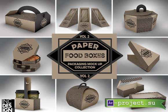 CM - VOL.2 Food Box Packaging MockUps 1018197