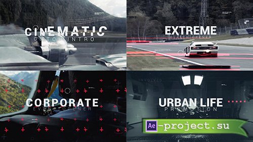 Videohive: Cinematic Glitch Epic Trailer - Project for After Effects 