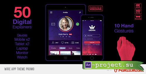 Videohive: Wire App Theme Promo - Project for After Effects