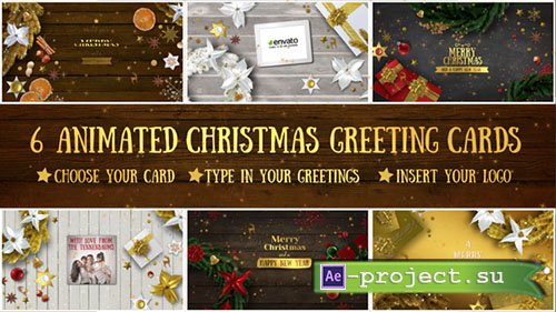 Videohive: 6 Christmas Greeting Cards - Project for After Effects 