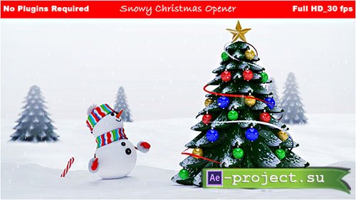Videohive: Snowy Christmas Opener - Project for After Effects 
