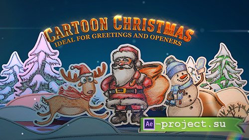Videohive: Christmas Pop-up Postcard - Project for After Effects 
