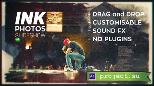 Videohive: Ink Photos Slideshow - Project for After Effects 