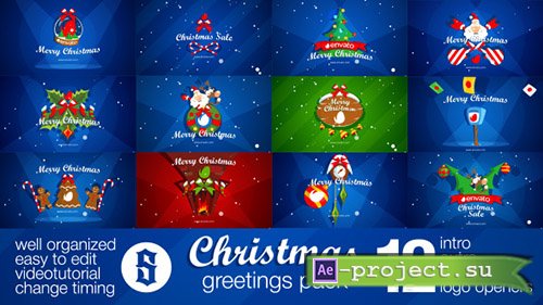 Videohive: Christmas Pack Intro - Outro - Logo Openers - Project for After Effects 