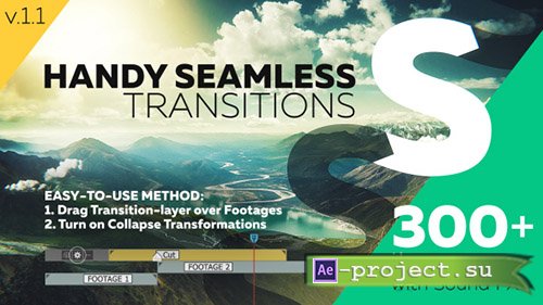 Videohive: Handy Seamless Transitions | Pack & Script - Project for After Effects