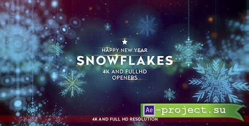 Videohive: Snowflakes 4K Openers - Project for After Effects