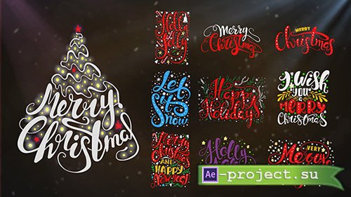 10 Christmas Lettering - After Effects Templates