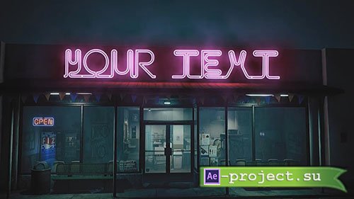 Epic Neon In The Night Street - After Effects Templates