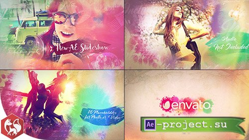 Videohive: Watercolor Slideshow 17733386 - Project for After Effects 