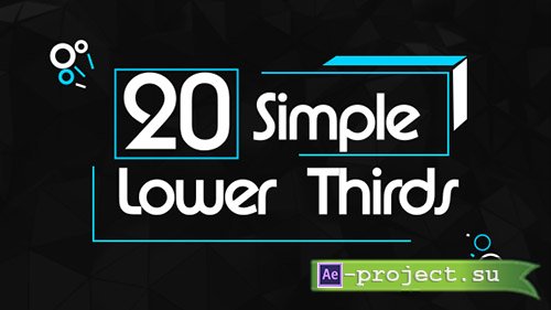Videohive: 20 Simple Lower Thirds - Project for After Effects 