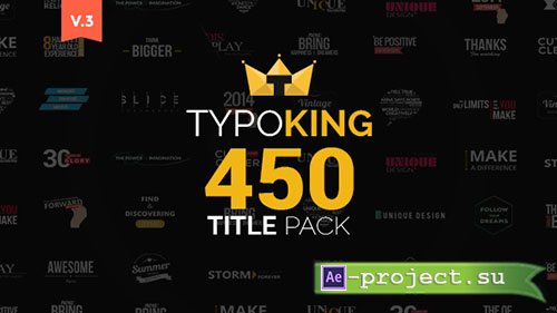 Videohive: TypoKing | Title Animation - Kinetic Typography Text - Project for After Effects