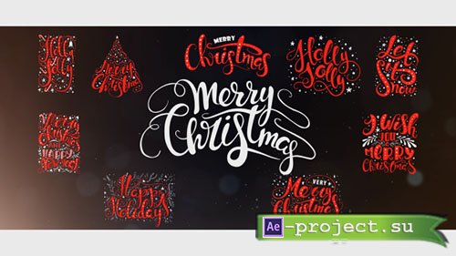 Videohive: 10 Hand Drawn Animated Christmas Titles - Project for After Effects 