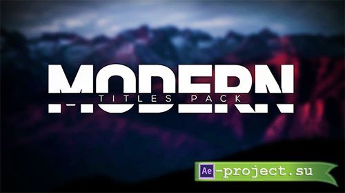 Videohive: Modern Intro Titles Pack lll - Project for After Effects 