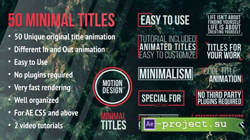 Videohive: Minimal Titles 13872337 - Project for After Effects 