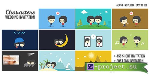 Videohive: Characters Wedding Invitation - Project for After Effects 