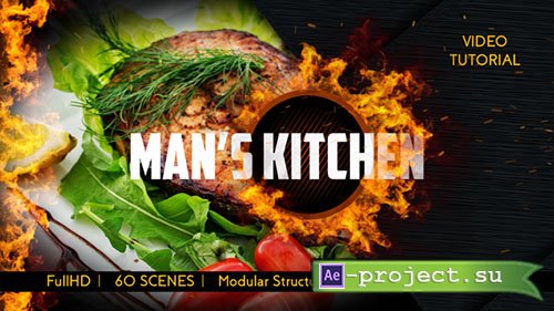 Videohive: Men's Kitchen Menu - Project for After Effects 