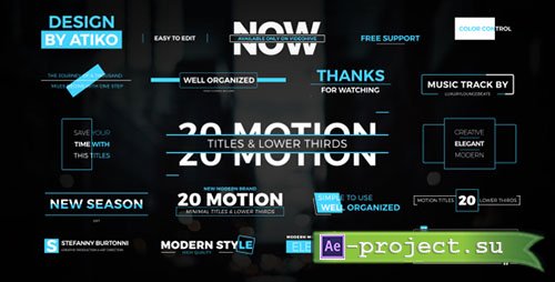 Videohive: Motion Titles & Lower Thirds 1 - Project for After Effects 