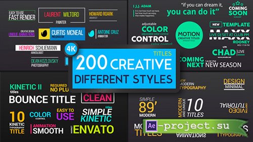 Videohive: Titles Different Styles - Project for After Effects 