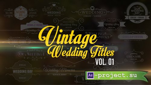 Videohive: Vintage Wedding Titles vol. 01 - Project for After Effects 