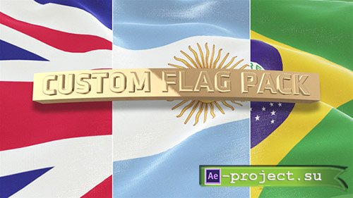 Videohive: Custom Flag Pack - Project for After Effects 