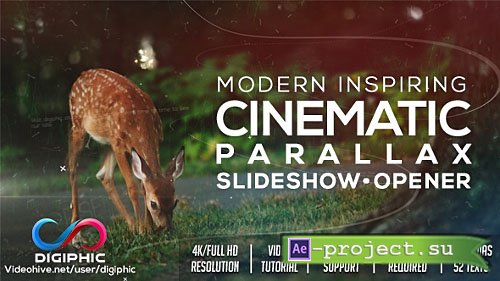 Videohive: Modern Inspiring Cinematic Parallax Slideshow Opener - Project for After Effects 