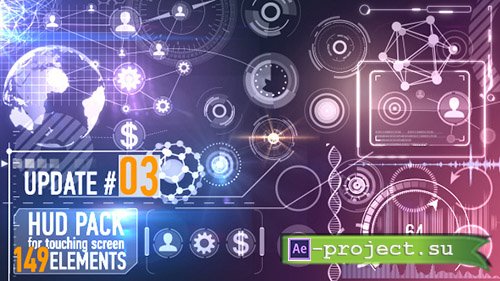 Videohive: 149 HUD Elements Pack for Touch Screen V3 - Motion Graphics 