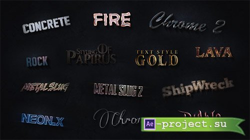 Videohive: 3D Text Styles Cinematic Trailer ToolKit - Project for After Effects 