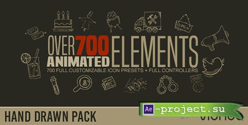 Videohive: Hand Drawn Elements Pack - After Effects Presets 