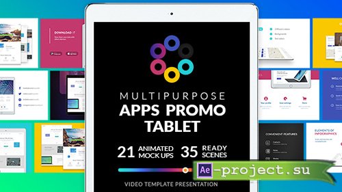 Videohive: Multipurpose Apps Promo for Tablet - Project for After Effects