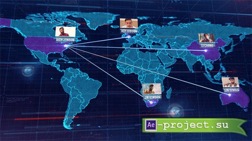 Videohive: World Map 16046826 - Project for After Effects 