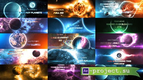 Videohive: Solar System 2 ( Fantasy Planets ) 8K - Project for After Effects 