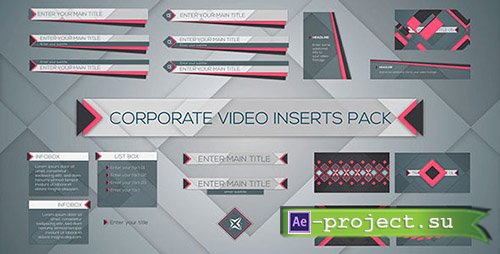 Videohive: Corporate Video Inserts Pack - Project for After Effects 