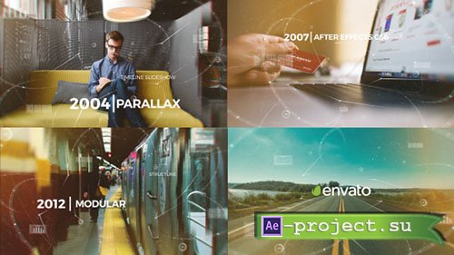Videohive: Parallax Timeline Slideshow - Project for After Effects 