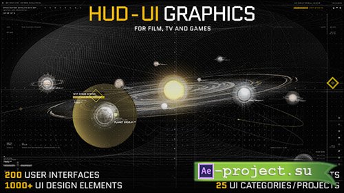 Videohive: HUD - UI Graphics for FILM, TV and GAMES - Project for After Effects 