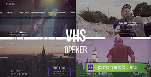 Videohive: VHS Opener // Modern Glitch Slideshow - Project for After Effects 