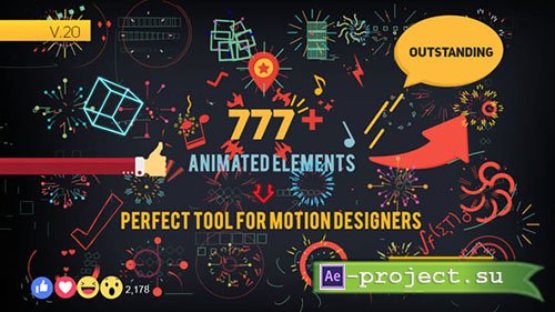 Videohive: Shape Elements V2.0 - Project for After Effects 