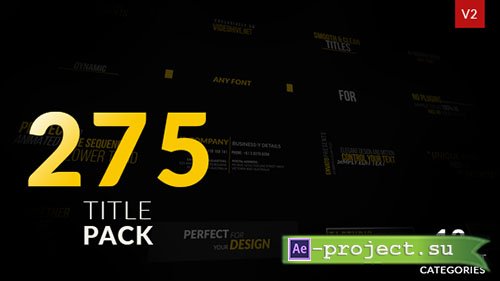 Videohive: Titles 19267060 - Project for After Effects 
